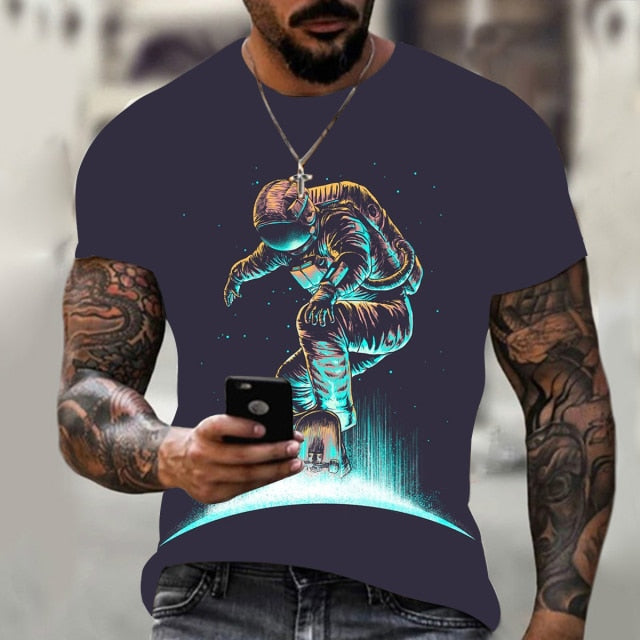 Space & Astronaut design men T-shirt